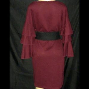 Women Casual Loose Tiered, Bell Sleeves Dress